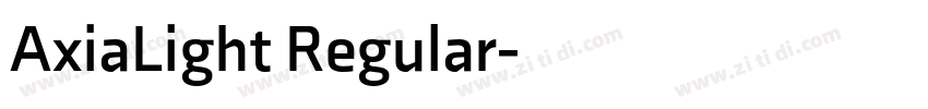 AxiaLight Regular字体转换